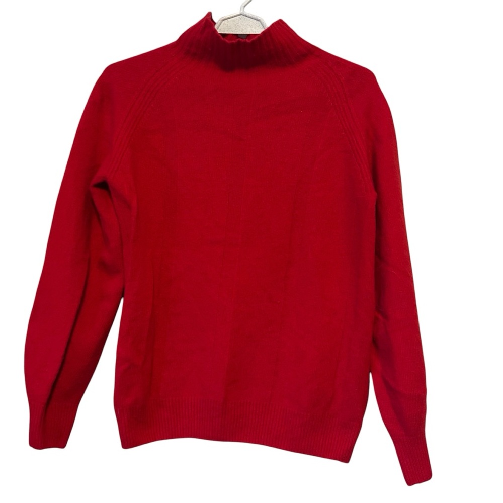 Bianco & Blu Sweater Womens Small Wool Cashmere Blend Knit Red Italy Made‎